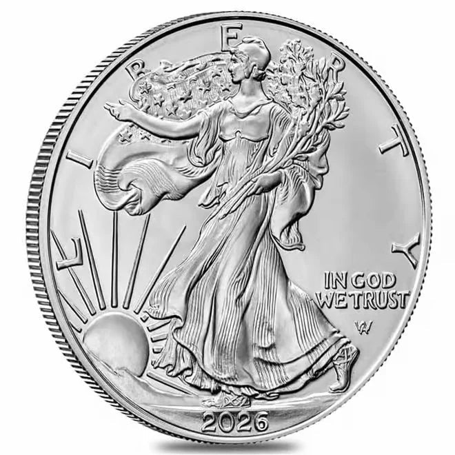 2026 1 oz Silver American Eagle $1 Coin BU image 1