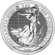 2026 Britannia 1 oz silver coin reverse