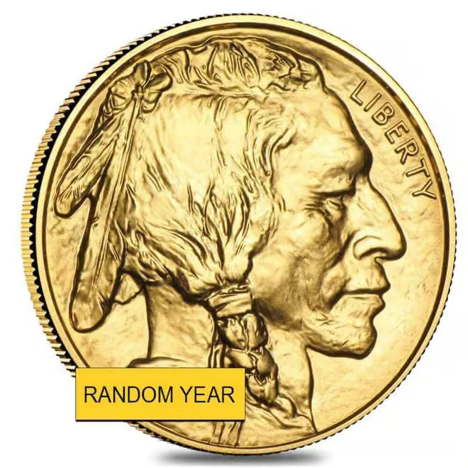 1 oz Gold American Buffalo $50 Coin BU (Random Year) image 1