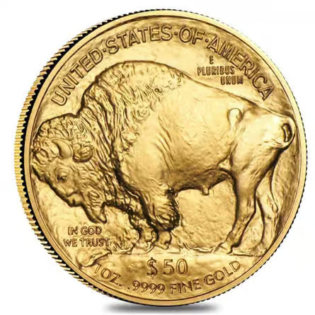 1 oz Gold American Buffalo $50 Coin BU (Random Year) image 2