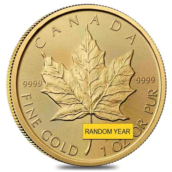 1 oz Canadian Gold Maple Leaf $50 Coin (Random Year) image 3