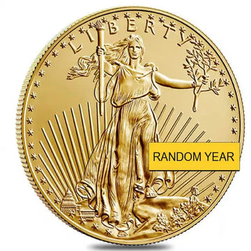 1 oz Gold American Eagle $50 Coin BU (Random Year) image 1
