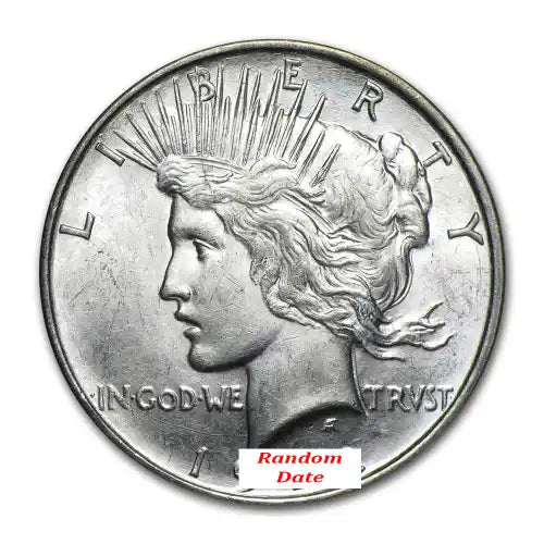 Peace Silver Dollar BU obverse; representative image, supplied year 1922–1925 varies by stock