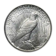 Peace Silver Dollar BU reverse; representative image, supplied year 1922–1925 varies by stock